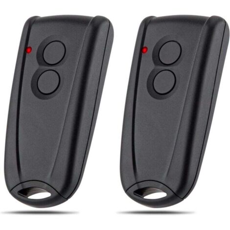 Control remoto inalámbrico para puerta de garaje, 2 botones, 433 MHz, compatible con Ecostar RSC2-433 y RSE2-433 (paquete de 2)