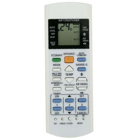 Control remoto para aire acondicionado Panasonic, control remoto para aire acondicionado, ABS blanco, control remoto de repuesto para aire acondicionado A75C3300 3208 3706 3708 3883 3935