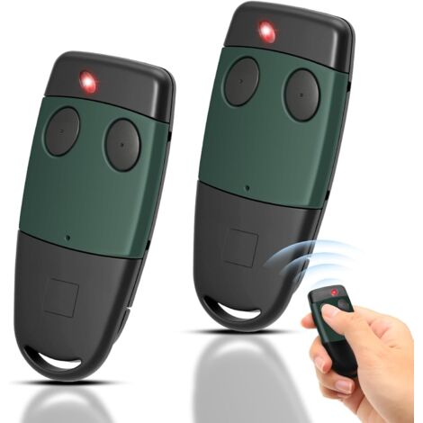 Control remoto para puerta de garaje de 2 canales y 433,92 MHz, compatible con S449 QZ2, S449 QZ1, control remoto para puerta de garaje, paquete de 2