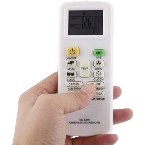 Control remoto universal para aire acondicionado, reemplazo de control remoto para aire acondicionado, controlador de pantalla LCD.