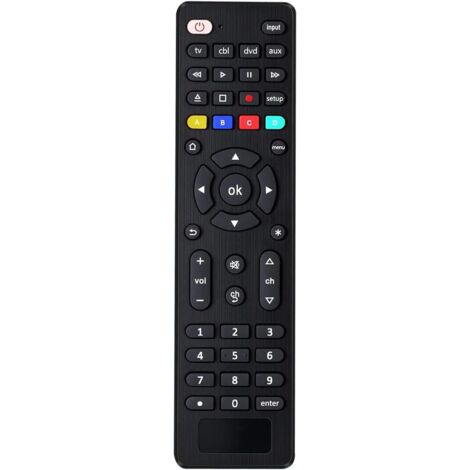 Control remoto universal para todos los televisores, reproductores de Blu-ray/DVD, reproductores de streaming, barras de sonido, audio/video, cable, control remoto universal 4 en 1 de fácil configurac