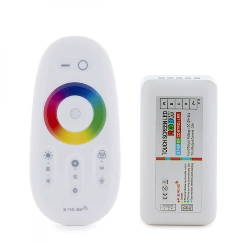 

Controlador 2,4G Tira LED RGB-Blanco Mando a Distancia 12-24VDC ► 288/576W (TB-QC25W)
