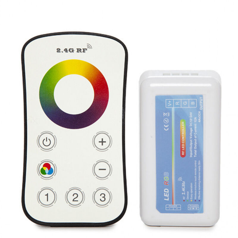 

Controlador 3 Zonas 2,4G Tira RGB Mando a Distancia 12-24VDC ► 144/288W (TB-UT03)