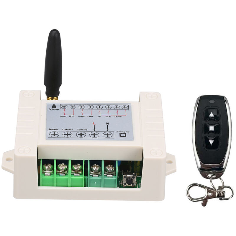 

Controlador bidireccional de control industrial pequeno AC85-250V + interruptor de control remoto de 3 botones, adecuado para interruptores de