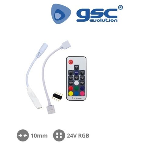 Controlador + Clip 4 pins para tira LED RGB