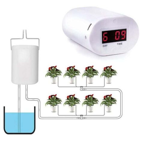 Controlador de bomba de riego automático de 8 cabezales para flores, plantas, aspersor doméstico, dispositivo de riego por goteo, sistema de temporizador de bomba, herramienta de jardín