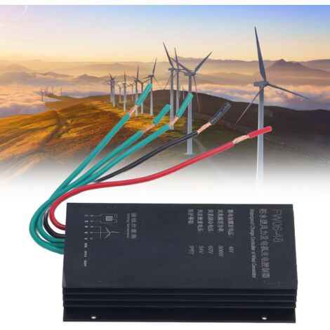 Controlador de carga automático para turbina eólica de 600 W y 48 V, de aluminio, con protección IP67.