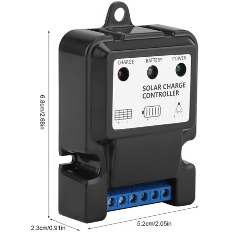 Controlador de carga PWM inteligente 5S6V/12V 10A para sistemas solares, con protección y compensación automática de temperatura.