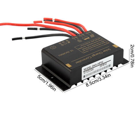 Controlador de carga solar de 12V/24V, resistente al agua y duradero, con protección para alumbrado público urbano.