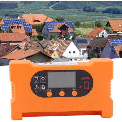 Controlador de carga solar de 40 A: controlador de carga rápida USB-C con detección automática de batería y protección contra cortocircuitos.
