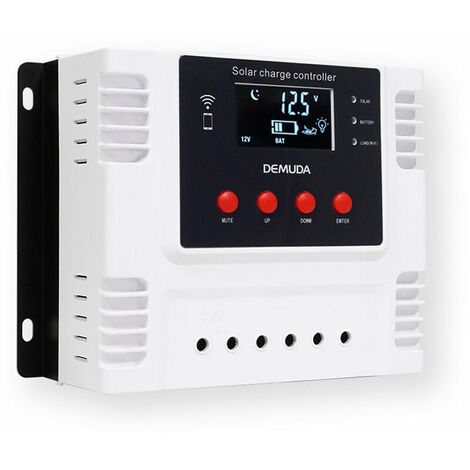 Controlador de carga solar inteligente MPPT Control de aplicación de teléfono móvil Dispositivo de monitoreo de datos en tiempo real Pantalla LED Controladores de 12V / 24V, 10A
