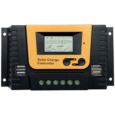 Controlador de carga solar VT4048 de 30 A, 12 V/24 V/36 V/48 V para diversas baterías
