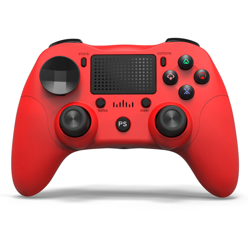 

Controlador de juego inalambrico BT Gamepad Mango de juego ergonomico con panel tactil Joysticks dobles 600mAh Bateria de litio Rojo, Rojo, conexion