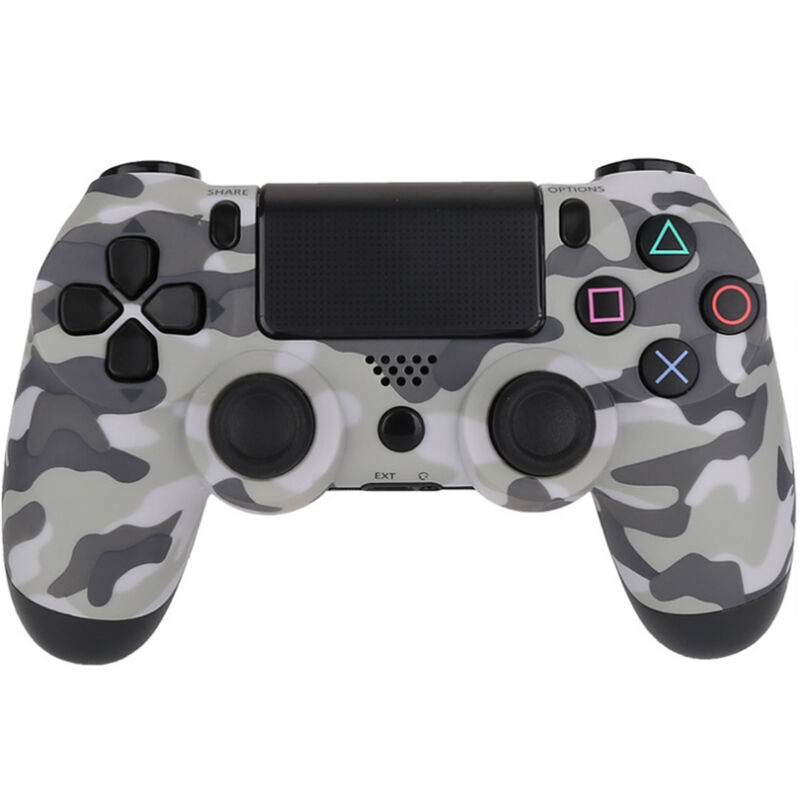 

Controlador de juegos Dualshock 4 Controlador Joystick para juegos Soporte para PS4 / PS4 Slim / PS4 Pro / PC, Gris camuflaje