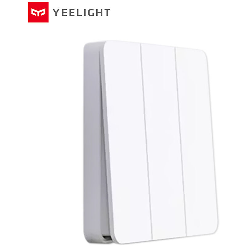 

Controlador de luz Wireless Smarts Switch 16A compatible con Mijia Mi Home AC250V / 16A,triple boton - Yeelight