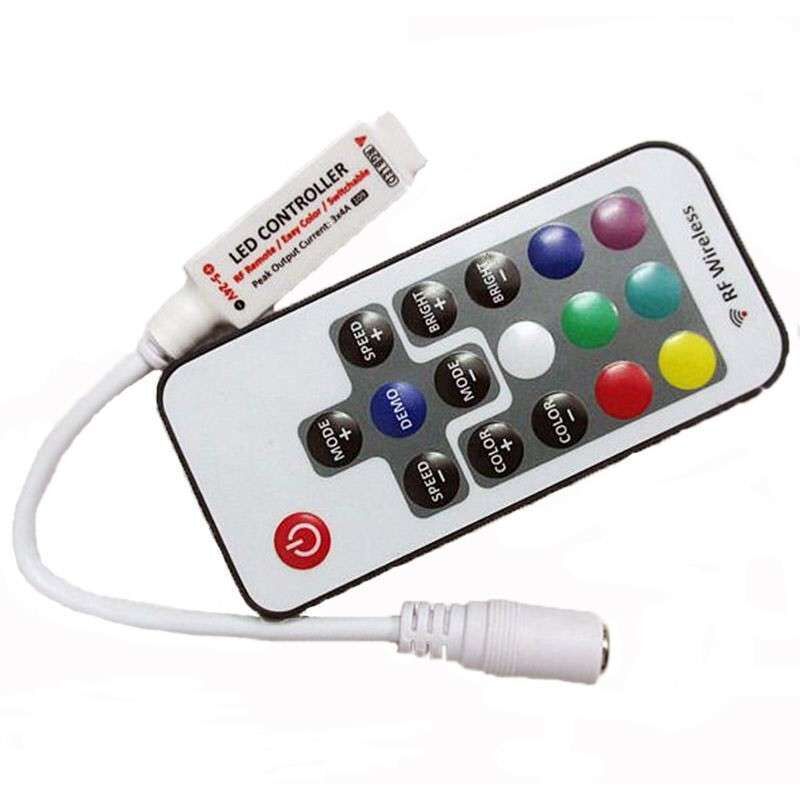 

Controlador de radio RF/Control remoto para cinta LED de color de 12V RGB