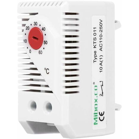 Controlador de temperatura, 1 pieza 0 60 ℃ Termostato mecánico eléctrico compacto ajustable Interruptor de controlador de temperatura Nuevo interruptor de termostato ecológico(2)