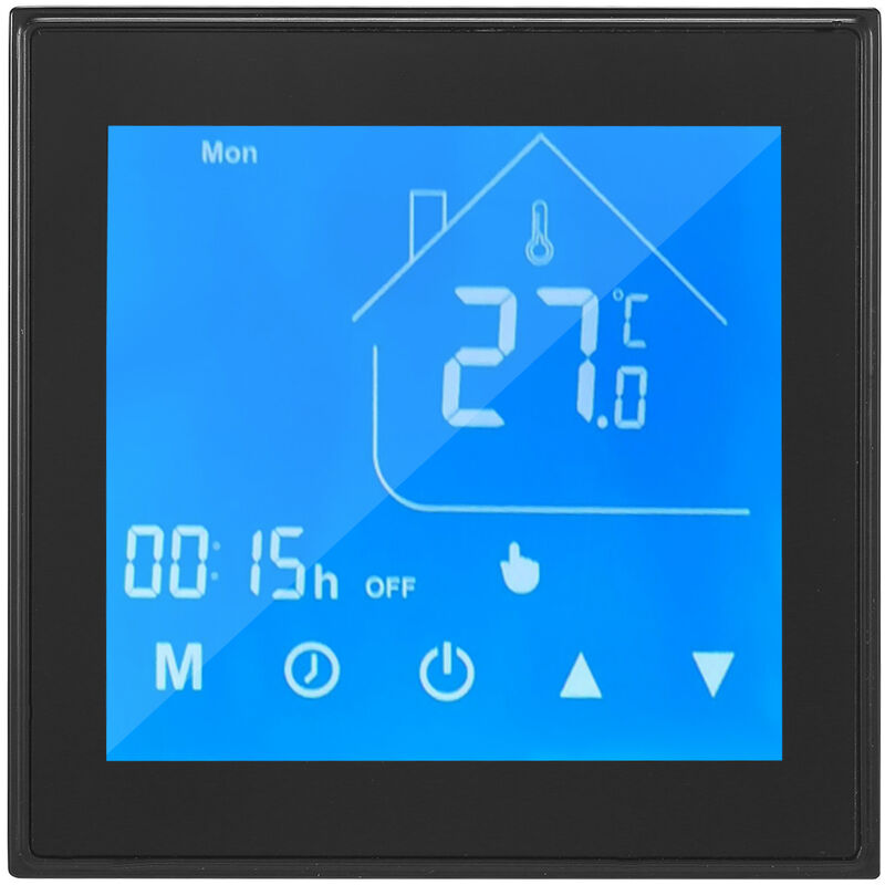 

Controlador de temperatura del termostato, pantalla LCD programable por semana,Negro