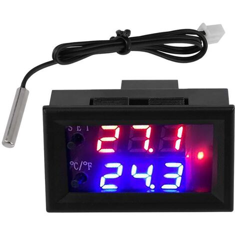 Controlador de temperatura digital DC 12V con sensor, rango de medición: - 50 ℃ 110 1 pieza