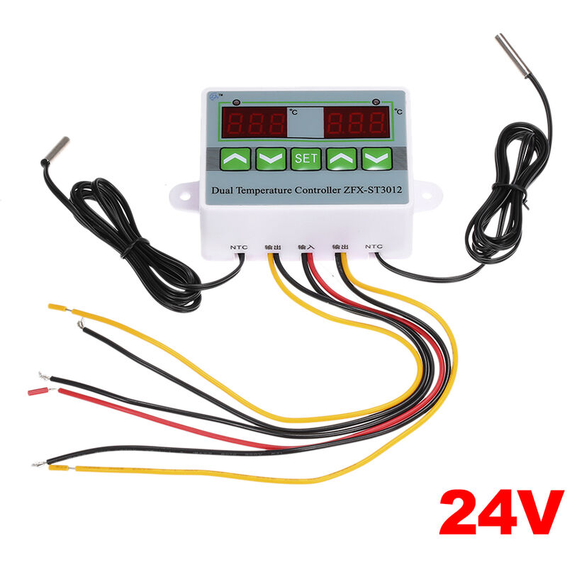 

Controlador de temperatura digital inteligente de microordenador, con pantalla dual, interruptor de control de temperatura,24 V