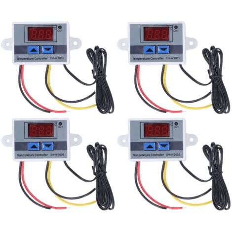 Controlador de temperatura digital LED Eosnow (paquete de 4), módulo de conmutación de termostato de refrigeración y calefacción de 12 V y 120 W