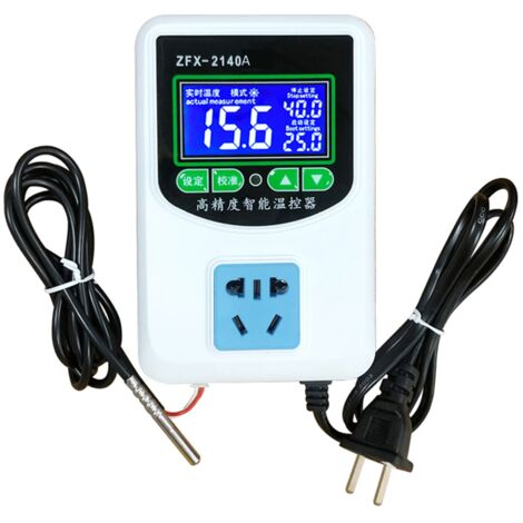 Controlador de temperatura digital LIFCAUSAL ZFX-2140A, sensor inteligente NTC de alta precisión para calefacción y refrigeración.