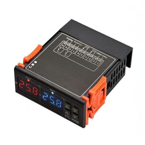 Controlador de temperatura digital STC-3008, regulador inteligente bidireccional de 12 V CC, termostato con calefacción/refrigeración, corrección de temperatura y arranque retardado.