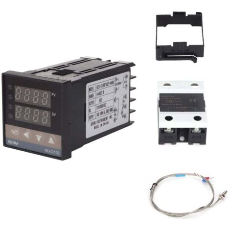 Controlador de temperatura PID REX-C100, kit de termostato digital CA 110 V-240 V, 0 ℃ ℃ ℃ ℃, controlador de temperatura LED digital con alarma
