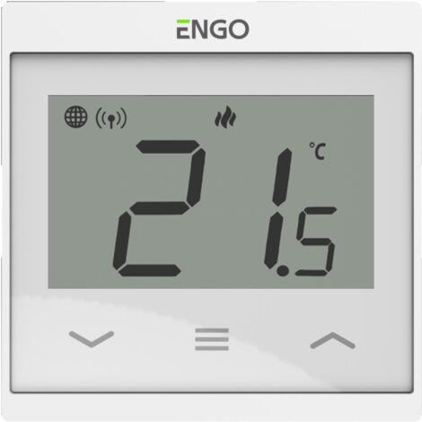 Controlador de temperatura por Internet, ENGO E55-W, empotrable, para marco de 55x55, Wi-Fi, 230 V, blanco