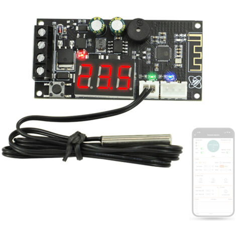 Controlador de temperatura WiFi remoto, módulo para calefacción y refrigeración, digital, aplicación para Android/iOS, copia de seguridad en la nube de 15 días.