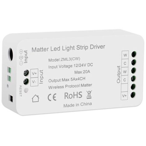 Controlador de tira de luz LED Matter Wifi CW