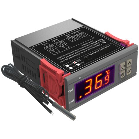 Controlador digital de temperatura STC-1000: Regulador de temperatura inteligente para refrigerador, con funciones de corrección de temperatura, calefacción, refrigeración y alarma.