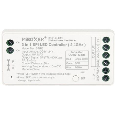 Controlador Digital SPI 3 en 1 para Tira LED Digital Monocolor/RGB/RGBW MiBoxer SPIR3 Monocolor / RGB / RGBW
