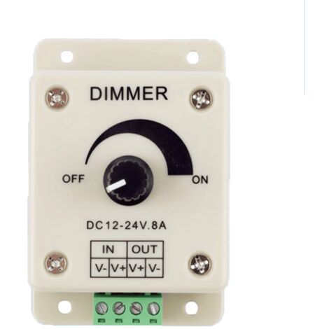 Controlador Dimmer de intensidad tira led 12v 24V 8A Blanco