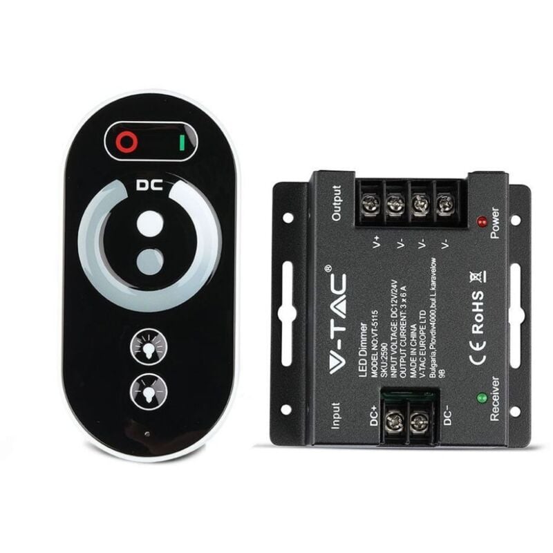 Controlador de tira led regulable V-tac con control remoto táctil