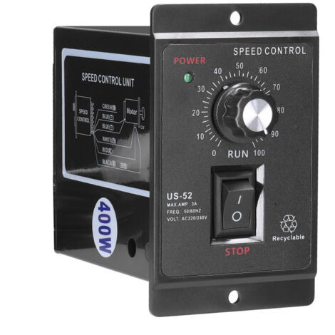 Controlador electrónico de velocidad variable continua para motor asíncrono de CA monofásico
