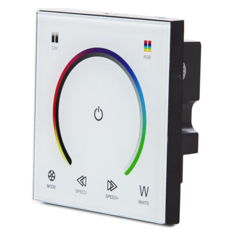 Controlador Empotrable Táctil Tira LED RGBw 12-24VDC ► 192/384W (TB-TOUCH-MB04)