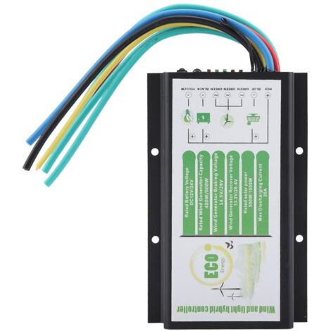 Controlador híbrido eólico-solar DC 12V/24V 400W/800W - Controlador de carga con protección contra temperatura y sobretensión