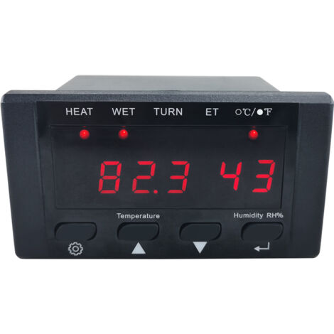 Controlador inteligente de temperatura y humedad - Dispositivo de control de T/H de alta precisión - Pantalla digital clara - Ajuste en °C y °F