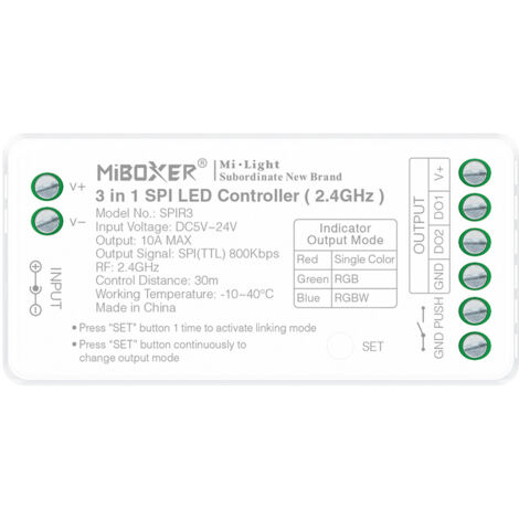 Controlador Led Digital Spi Dual/rgbw 5v-24v 10a Miboxer Spir3 Spir3