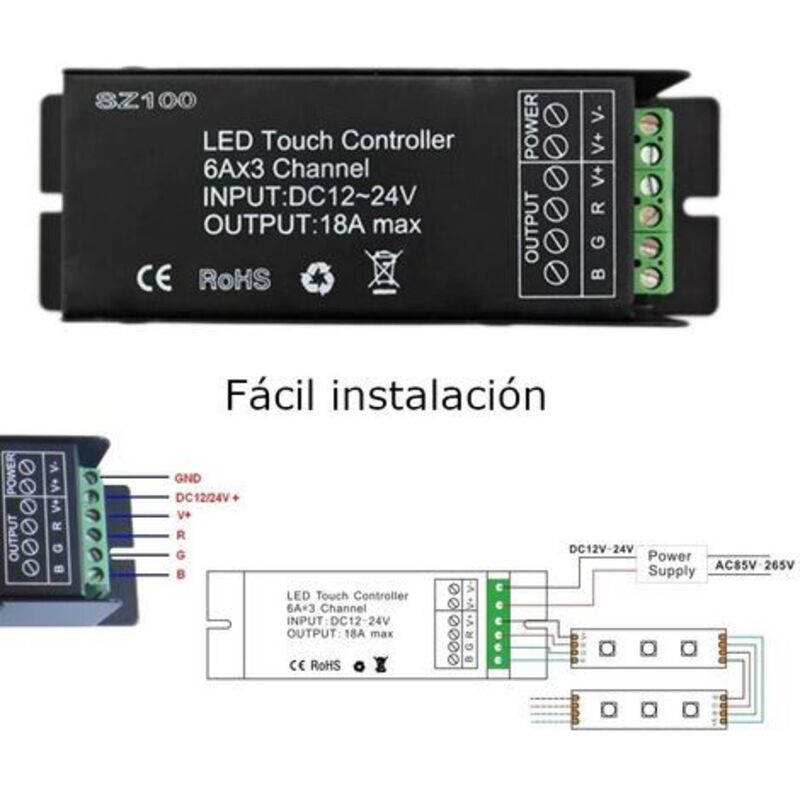 Controlador Led Rgb Con Control Remoto