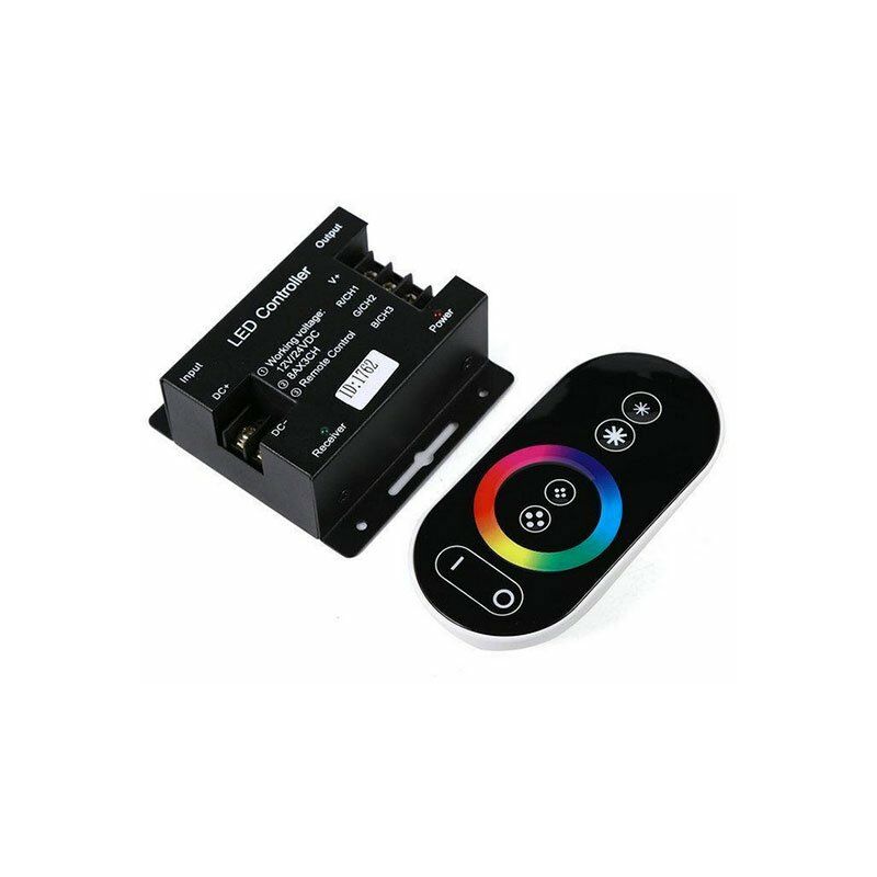 

Controlador LED Táctil RGB para Tiras LED 12/24V Negro | IluminaShop