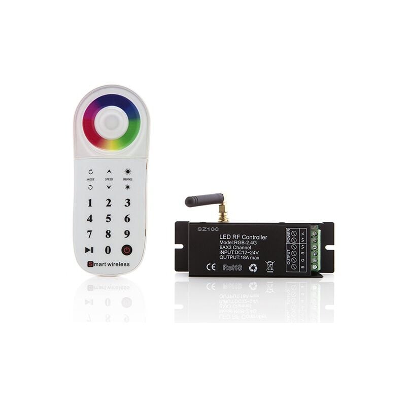 

Controlador Multi-Zona 2,4G Tira LED RGB Mando a Distancia 12-24VDC ► 216/432W (TB-RGB-2.4G)