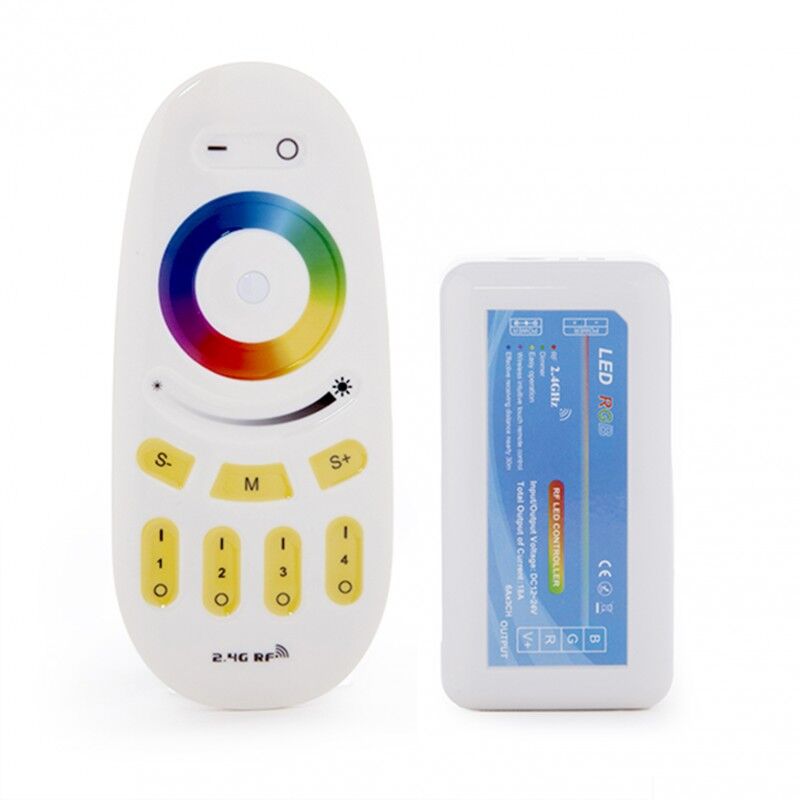 

Controlador Multi-Zona 2,4G Tira RGB Mando a Distancia 12-24VDC ► 216/432W (TB-QC31)