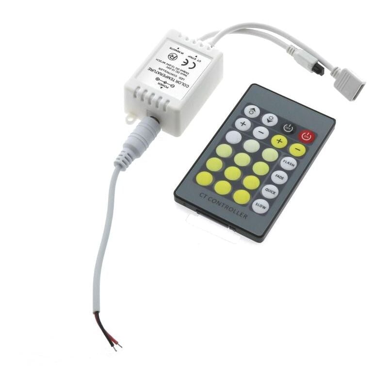 

Controlador para Tiras LED CCT Mini con Control Remoto por RF 12/24V Blanco,Negro | IluminaShop
