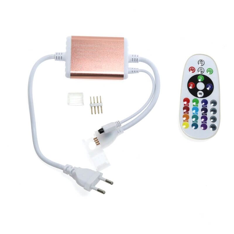 

Controlador para Tiras LED RGB 220V 14,4W con Mando Blanco | IluminaShop