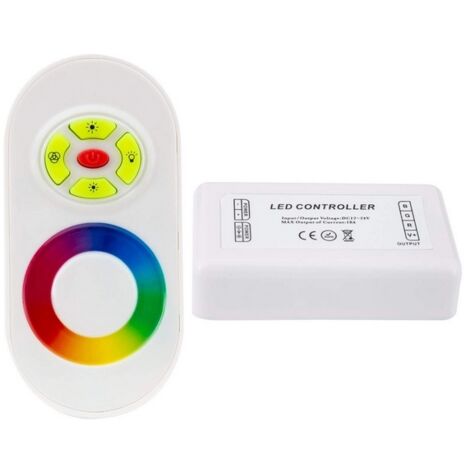 Controlador Regulador Táctil Tira LED RGB 12/24V DC con Mando RF