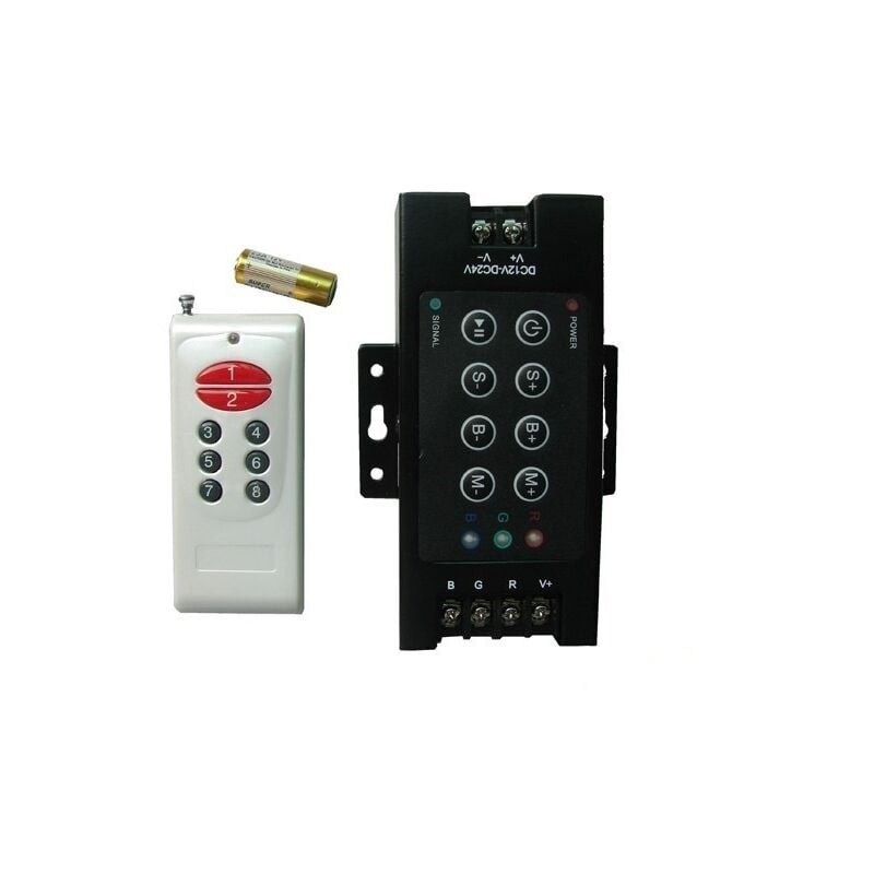 

Controlador RGB 12/24V 30 A con control remoto de 12 botones