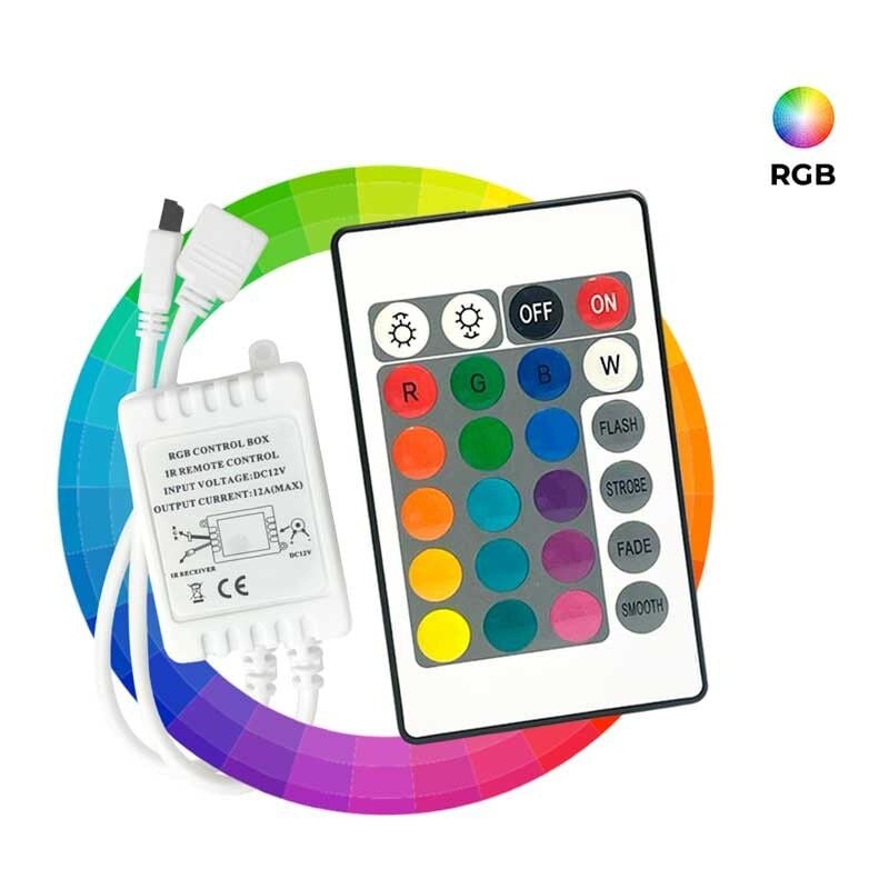 

Barcelona Led - Controlador RGB 2 Amp x Canal Mando 24 teclas