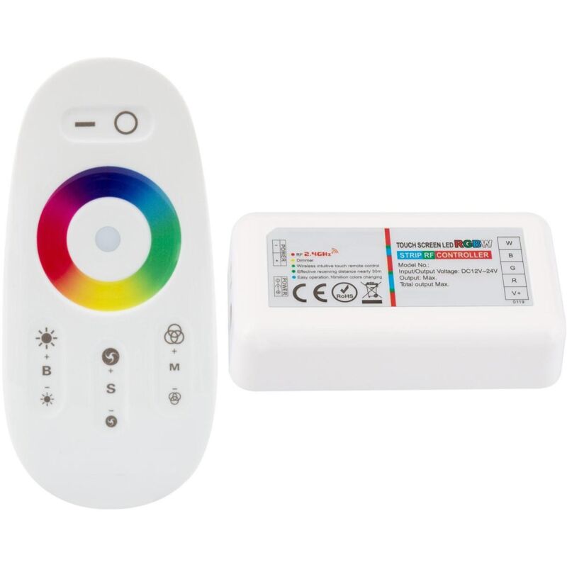 

Controlador Regulador Táctil Tira LED RGB 12/24V DC con Mando RF